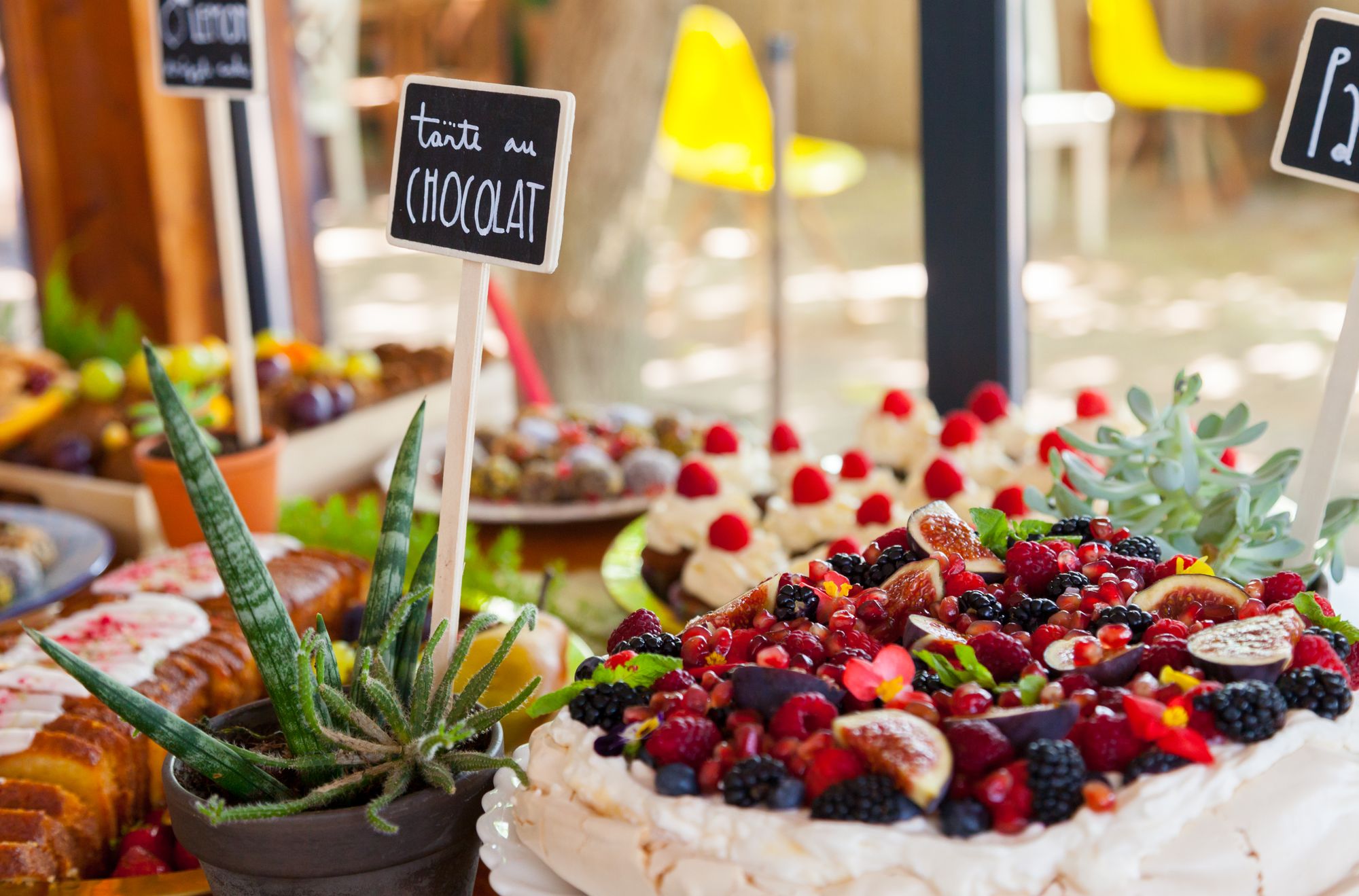 A dessert table laid out for an event
