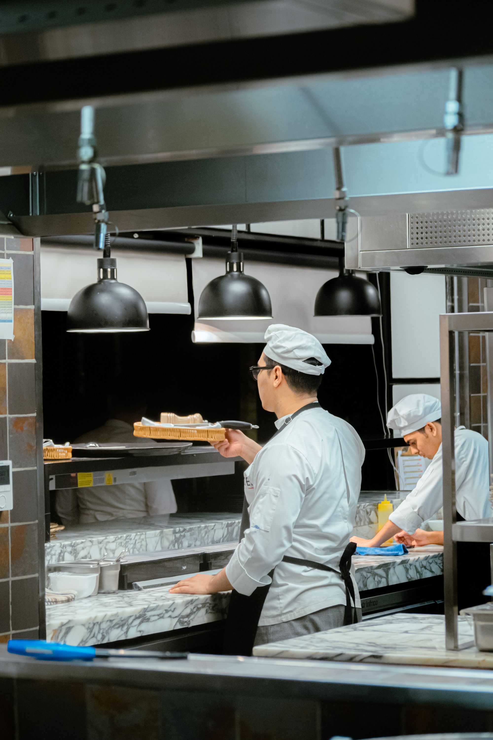 A working pastry kitchen
